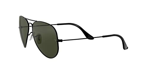 Side view of black sunglasses with dark lenses