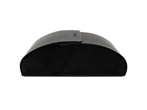 Black eyeglass case with textured surface