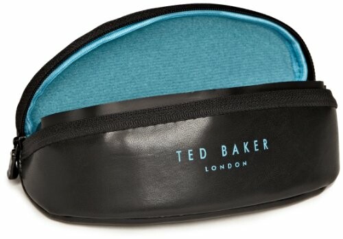 Black leather toiletry bag with Ted Baker logo