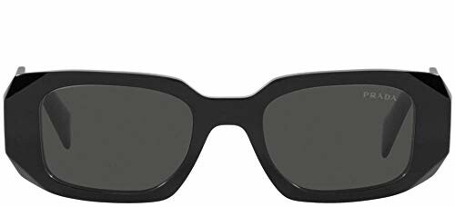 Black rectangular sunglasses with dark lenses.