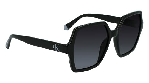 Black square sunglasses with dark lenses