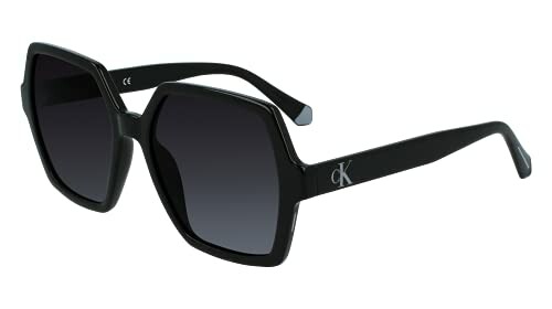 Black square sunglasses with dark lenses