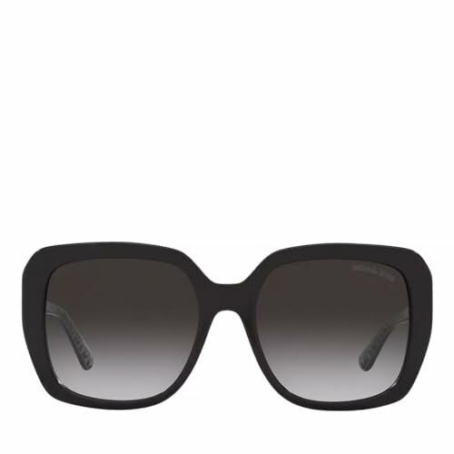 Black square sunglasses with gradient lenses