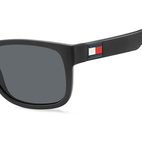 Black sunglasses with logo on the temple