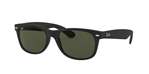 Black wayfarer sunglasses with dark lenses