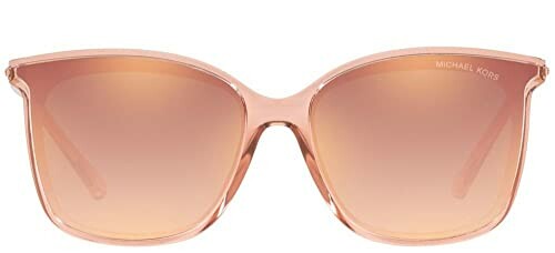 Front view of pink sunglasses with gradient lenses