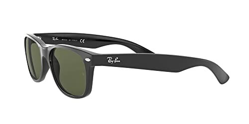 Black Ray-Ban sunglasses with dark lenses