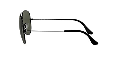 Side view of black sunglasses with dark lenses