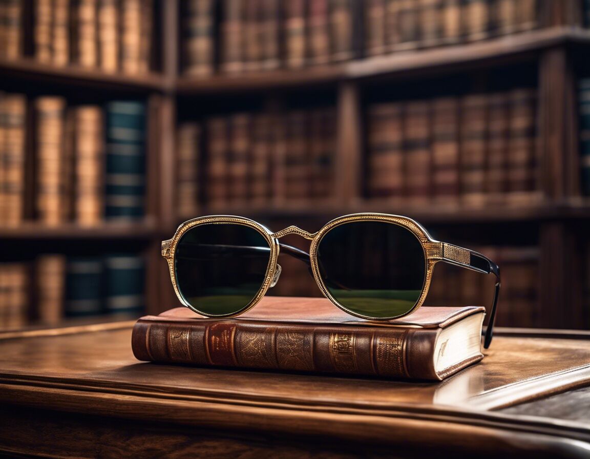 Vintage-inspired sunglasses on a table